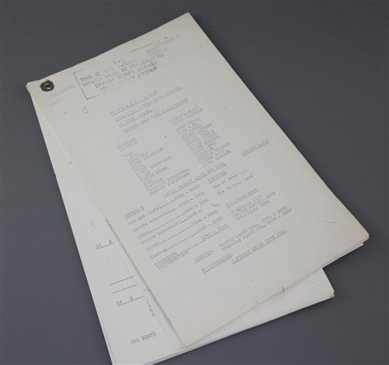 Dr Who: Five rehearsal scripts for the original four and one later episode,